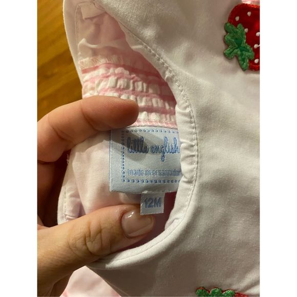 Little English Pink Strawberry Bodysuit - Picture 3 of 4